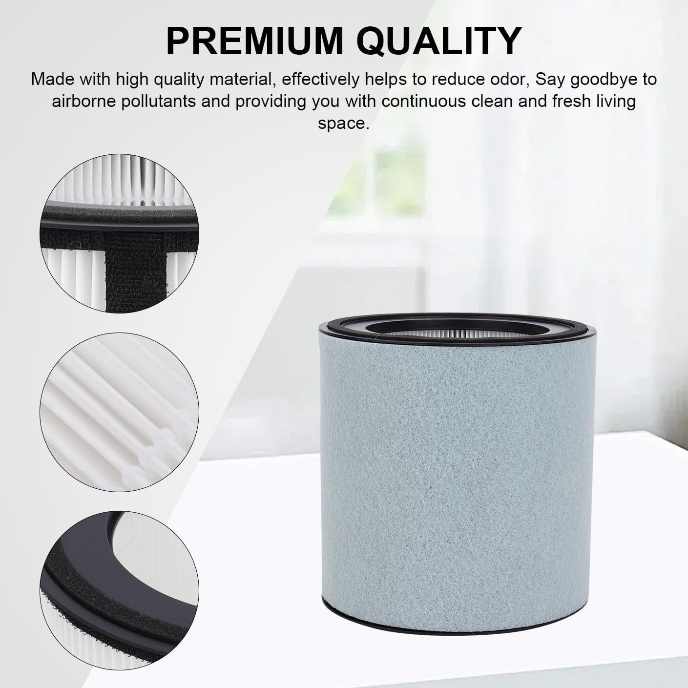 Z-3000 HEPA Filter Replacement for TruSens Z-3000 Air Purifier, 1 HEPA Filter + 3 Activated Carbon + 3 Pre-Filter - Image 6