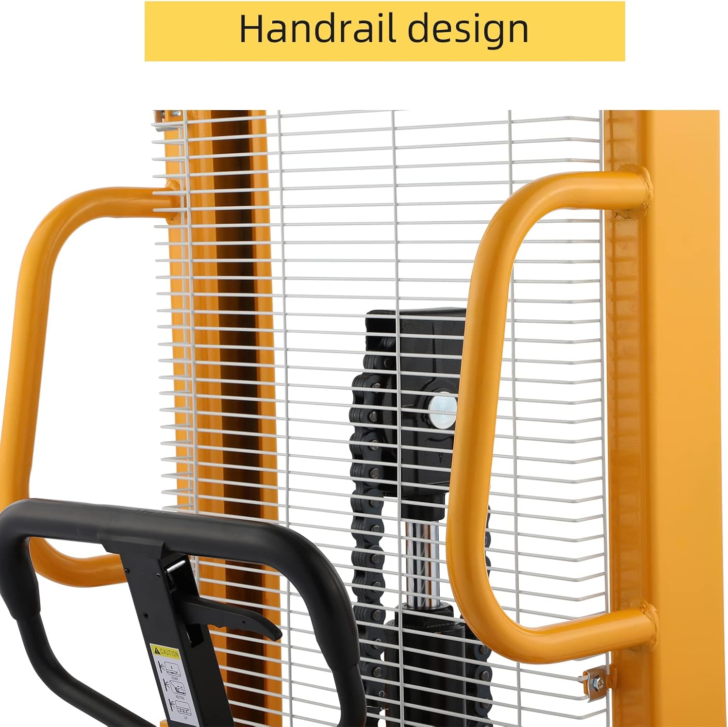 APOLLOLIFT Manual Pallet Stacker with Straddle Legs 1100lbs Capacity 63" Lift Height Adjustable Forks
