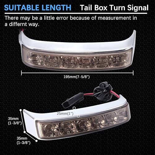 Miniatura 10 de DREAMIZER Lámpara LED de alforja para motocicleta, compatible con Touring Road King Ultra CVO Limited Electra Glide Ultra Classic - Carcasa cromada,