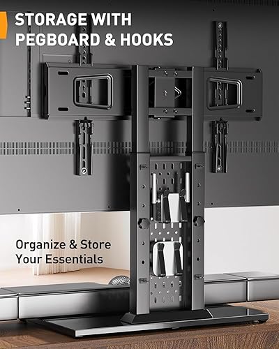 Miniatura 35 de Perlegear Soporte de TV de mesa, soporte universal para televisores LCD LED OLED de 23 a 60 pulgadas, soporte de base de TV de altura ajustable