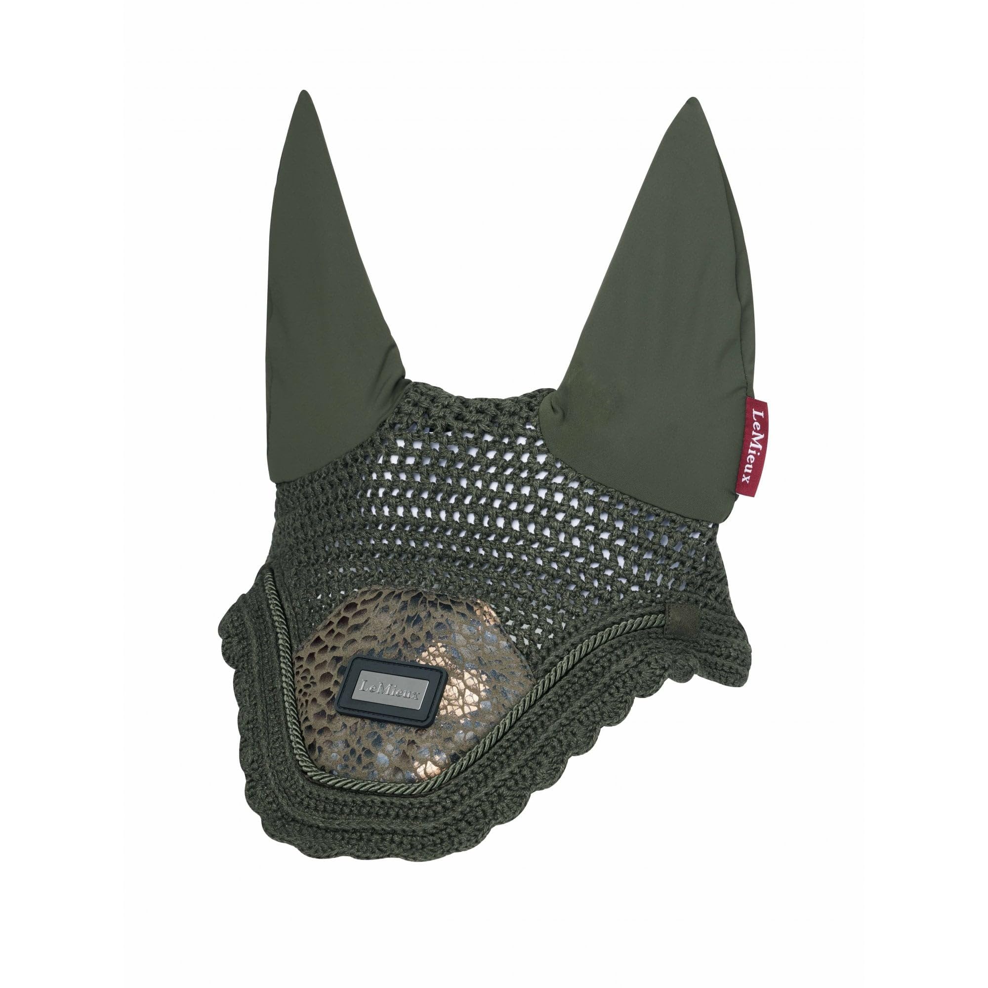 Capuche anti-mouches LeMieux Adour Vert chêne Taille M bonnet cheval extérieur