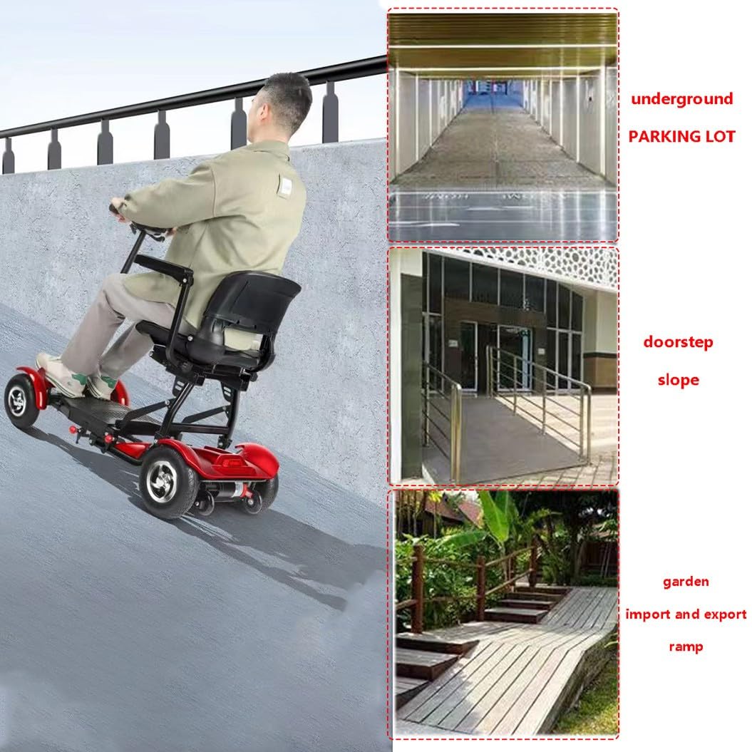 Scooter De Movilidad Plegable,Scooter De 4 Ruedas, Scooter De Viaje Portátil,Scooter De Movilidad Deportiva,Sillas De Ruedas Eléctricas Para Adultos,Para Personas Mayores A