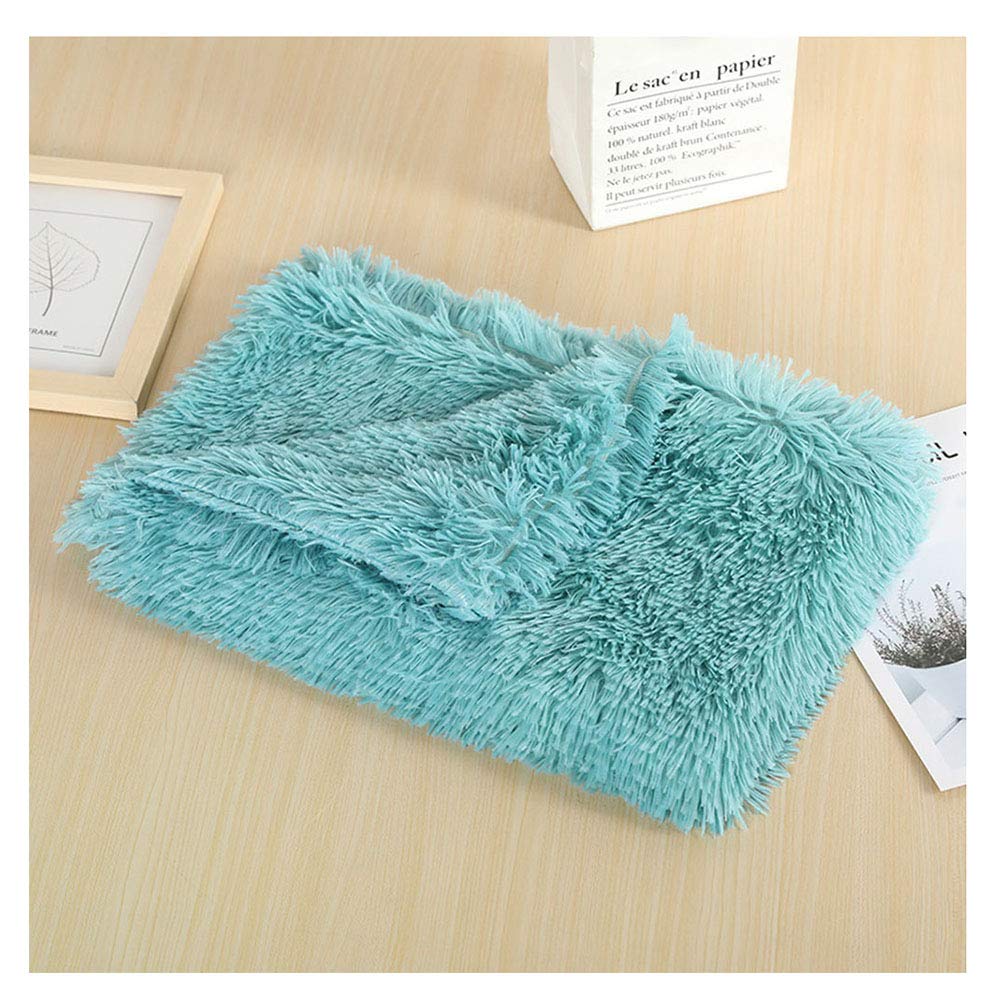 YAOTT Fluffy Plush Soft Warm Washable Blanket for Dogs and Cats Calming Anti-Anxiety Blankets for Pets and Puppies Warm Cozy Throws for Pets Sofa Bed Emerald 56×36CM