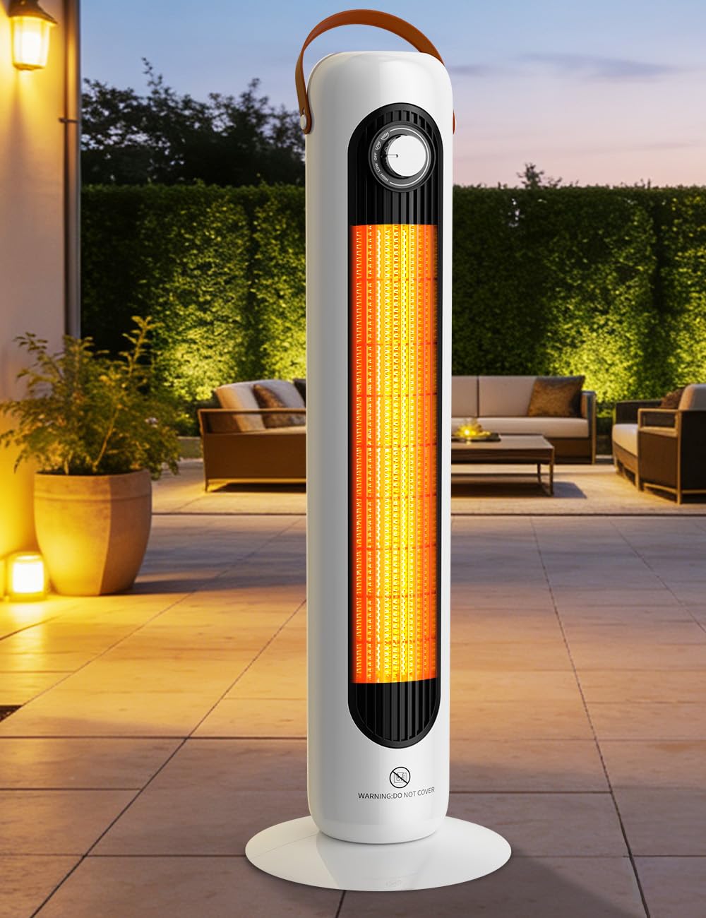 Photo 1 of [MAJOR DAMAGE] HETRAROOT 24" Space Heater with 4 Heat Modes, 70° Oscillation, Overheating & Tip-Over Protection Portable Electric Heaters for Indoor Use, 1500W PTC Ceramic Heaters for Large Room/Office/Bedroom
