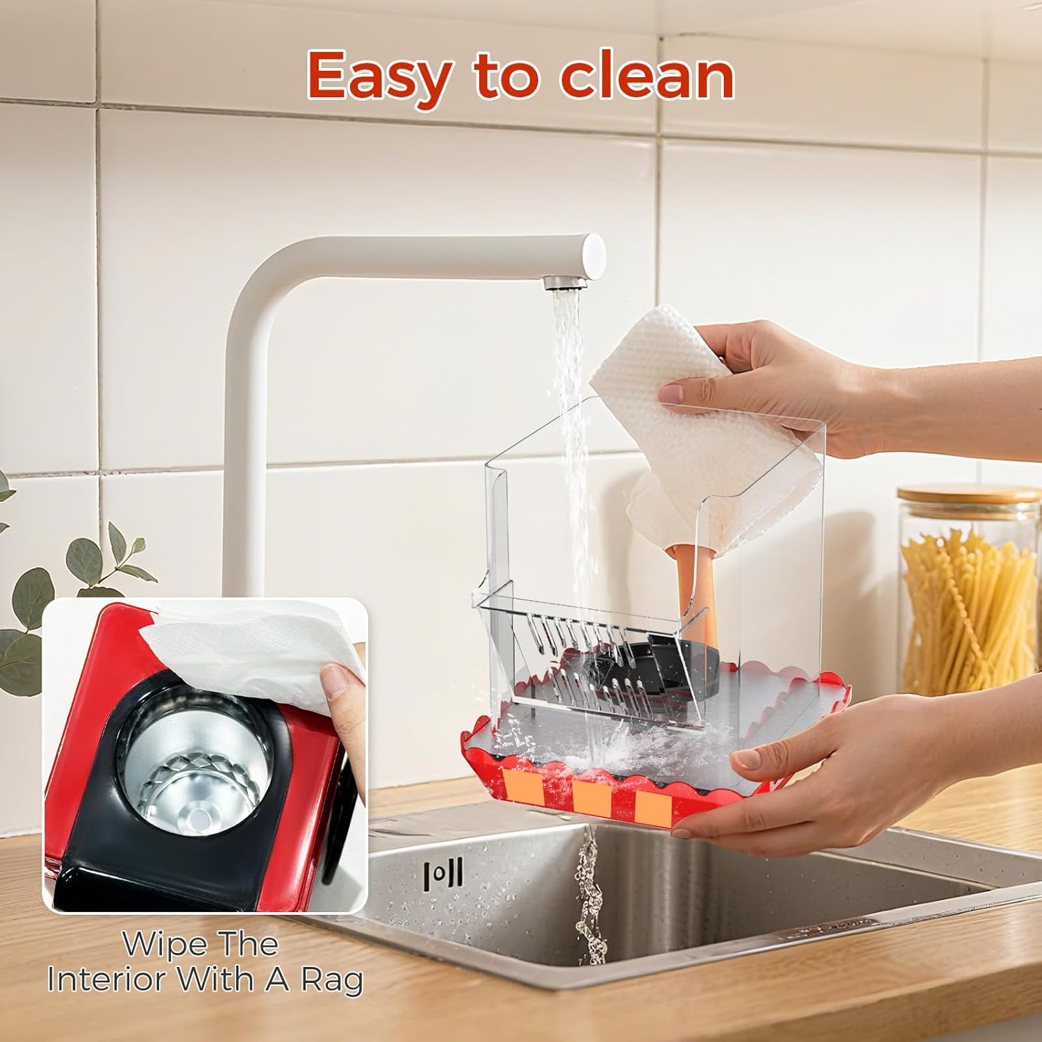 OSTBA 1200W Air Popper Popcorn Maker, 12 Cups Hot Air Popcorn Popper Electric with Retro Design, Oil-Free Popcorn Machine with Butter Tray, One-Button Control, Home & Party Use