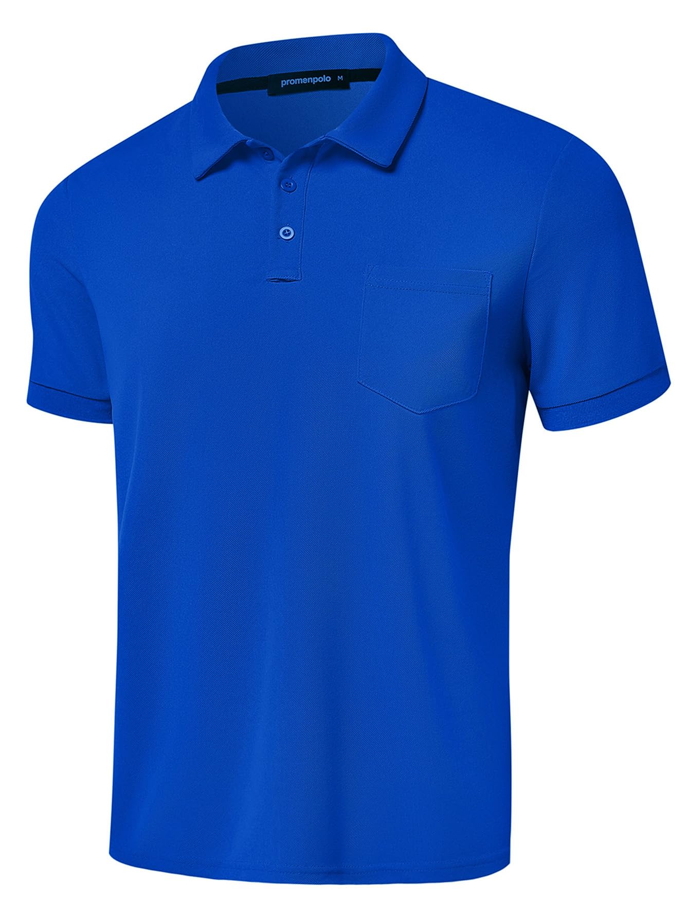 Men's Classic Short Sleeve Polo Shirt Casual Lightweight Solid Golf Shirts with Pocket