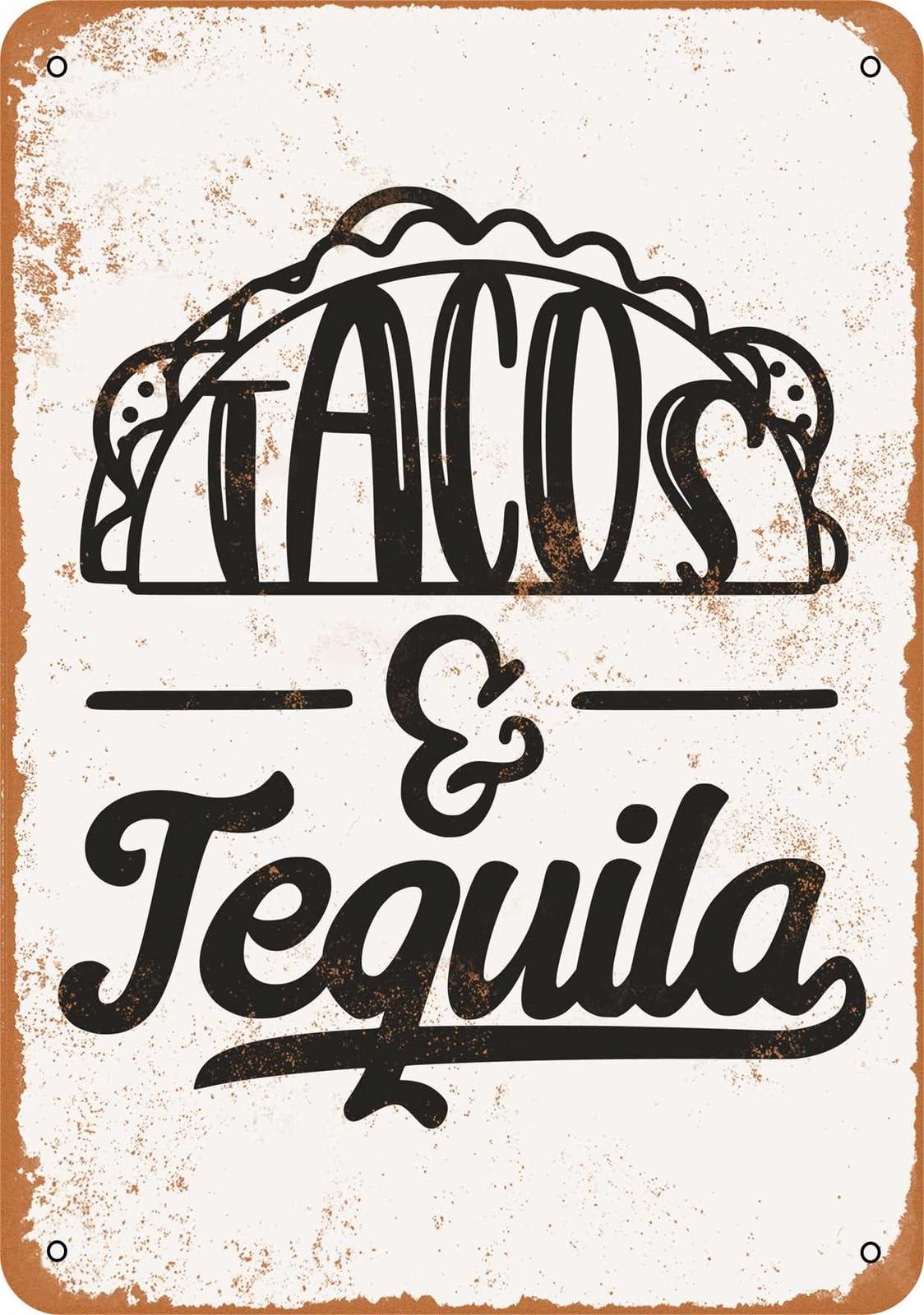 Miaomansenstore Metal Sign - Tacos And Tequila - Vintage Look Home Decor