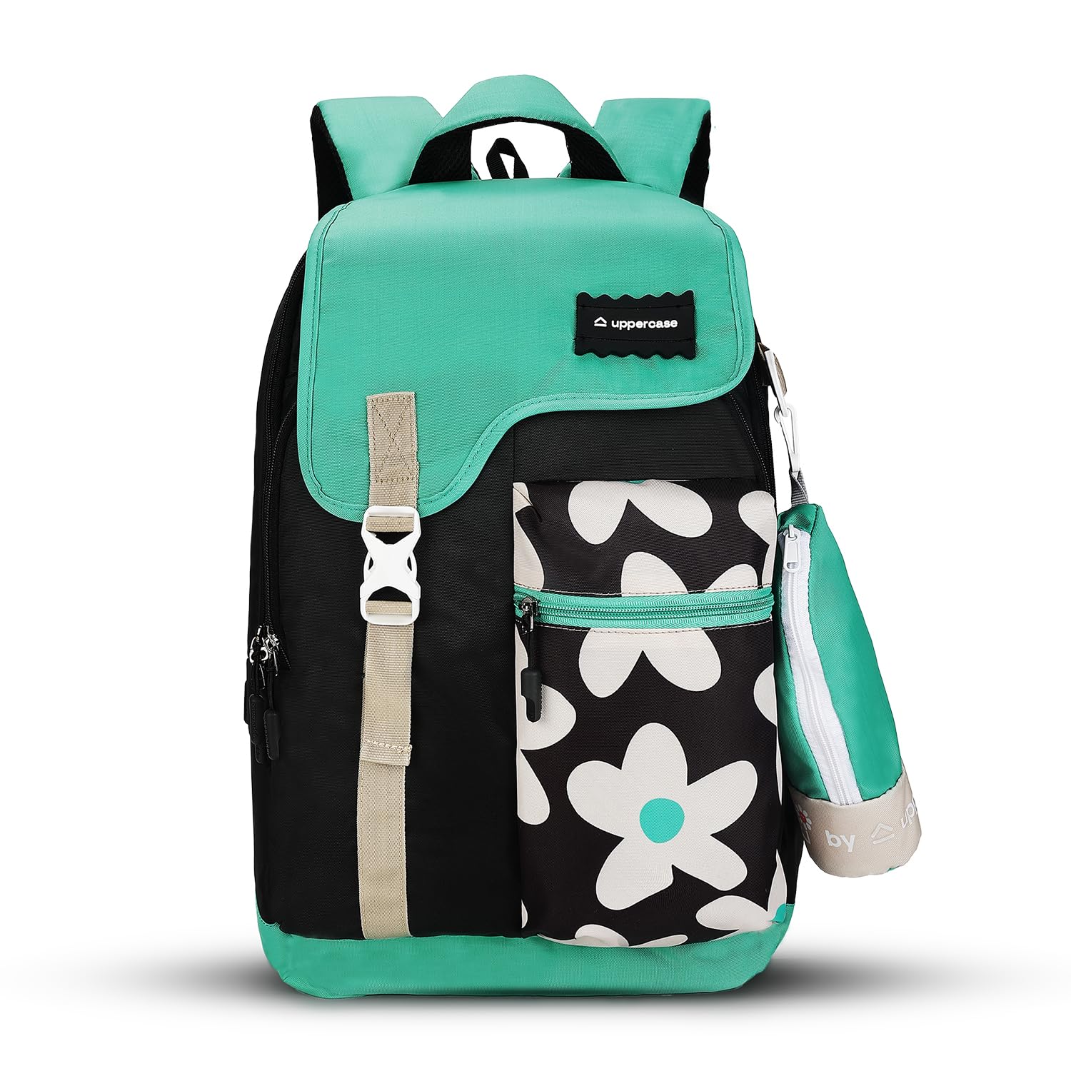 uppercase Luna School Backpack | Well-Padded, Double Compartment with Pencil Pouch, Organizers, Side Bottle Pocket | For Girls | 500 Days Warranty | Black-picture-53