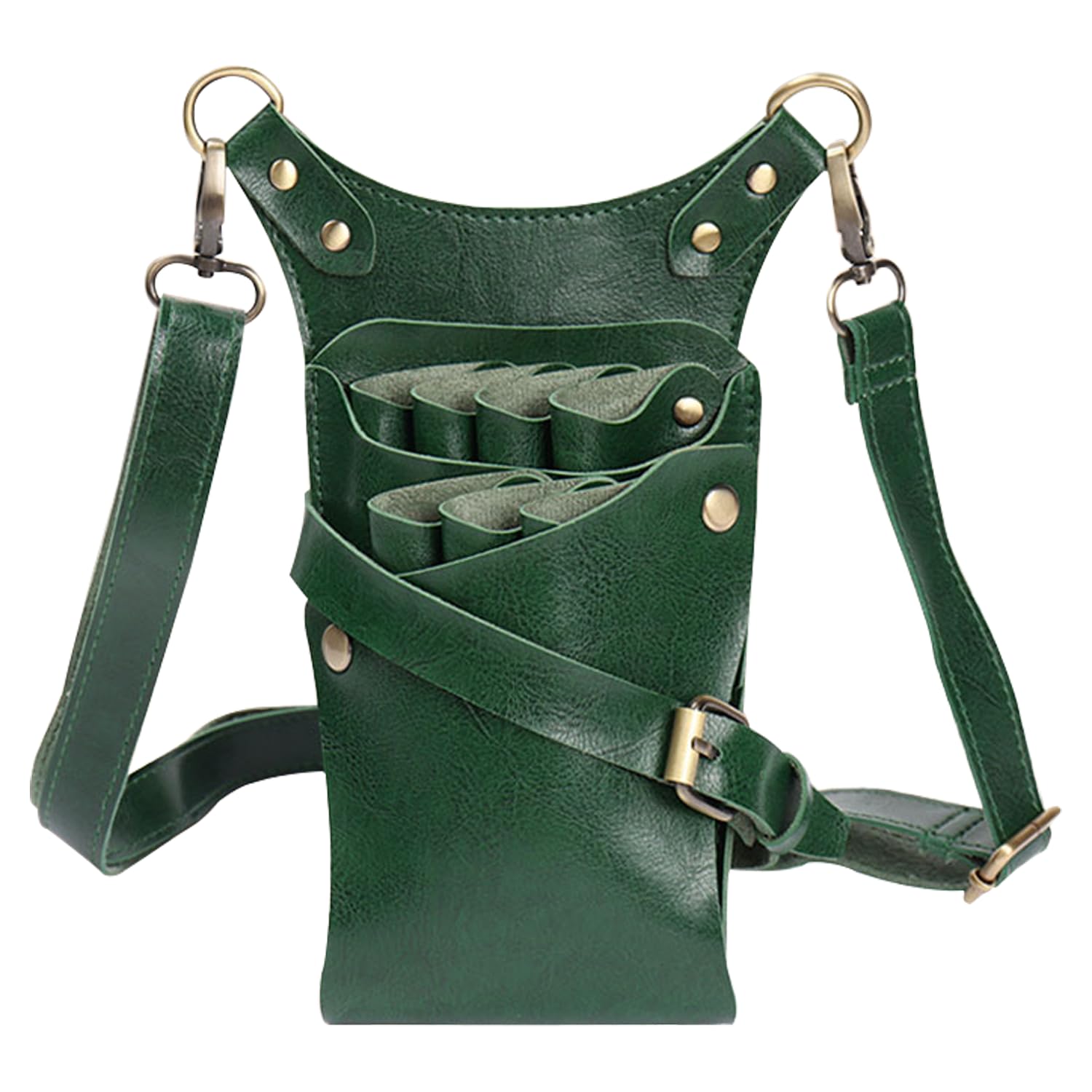 YLYSLFC Scissor Holster Pouch PU Leather Scissor Storage Waist Bag with Waist Shoulder Belt Hairdresser Scissor Bag for Storing Scissors, Combs,