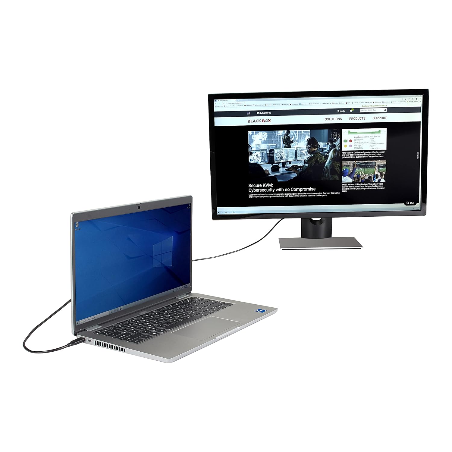 Black Box USB-C to DVI Adapter Cable, 1080p HD, 6ft