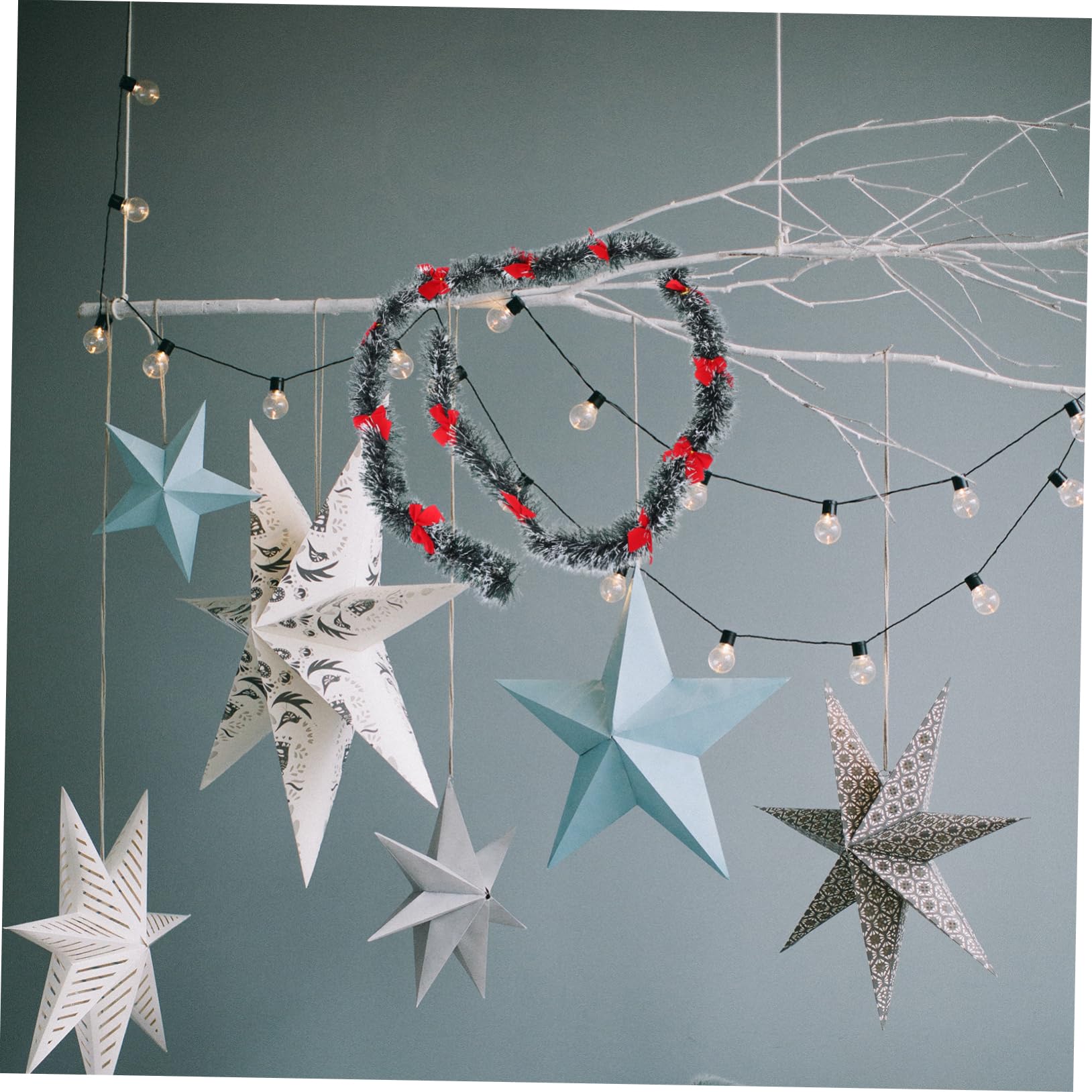 OUNONA Latte Art Set Christmas Decor Unique Bowknot Design Long Size for Festivals Parties