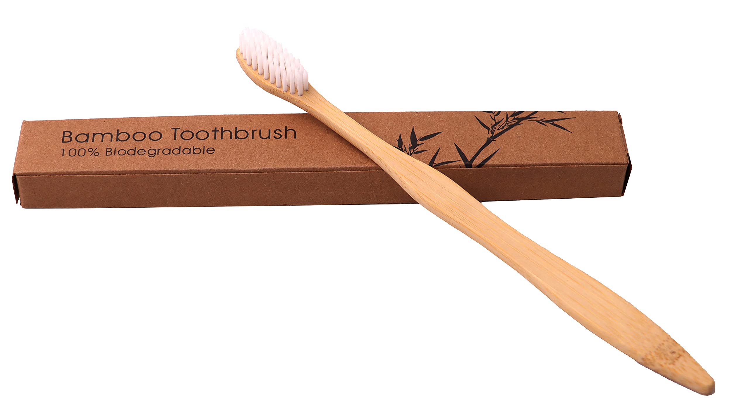 DIVCHI Confezione da 10 spazzolini da Denti in bambù, spazzolini da Denti in Legno, biodegradabili, ecologici, Vegani, Naturali, organici, in Carbone di bambù