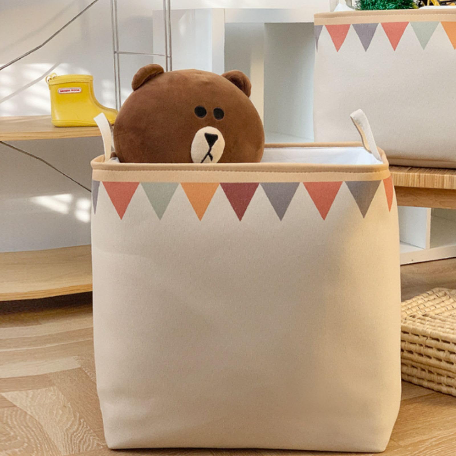 Amazon｜収納ボックス 巾着付き 36/72/100L 布収納ビン 折りたたみ式