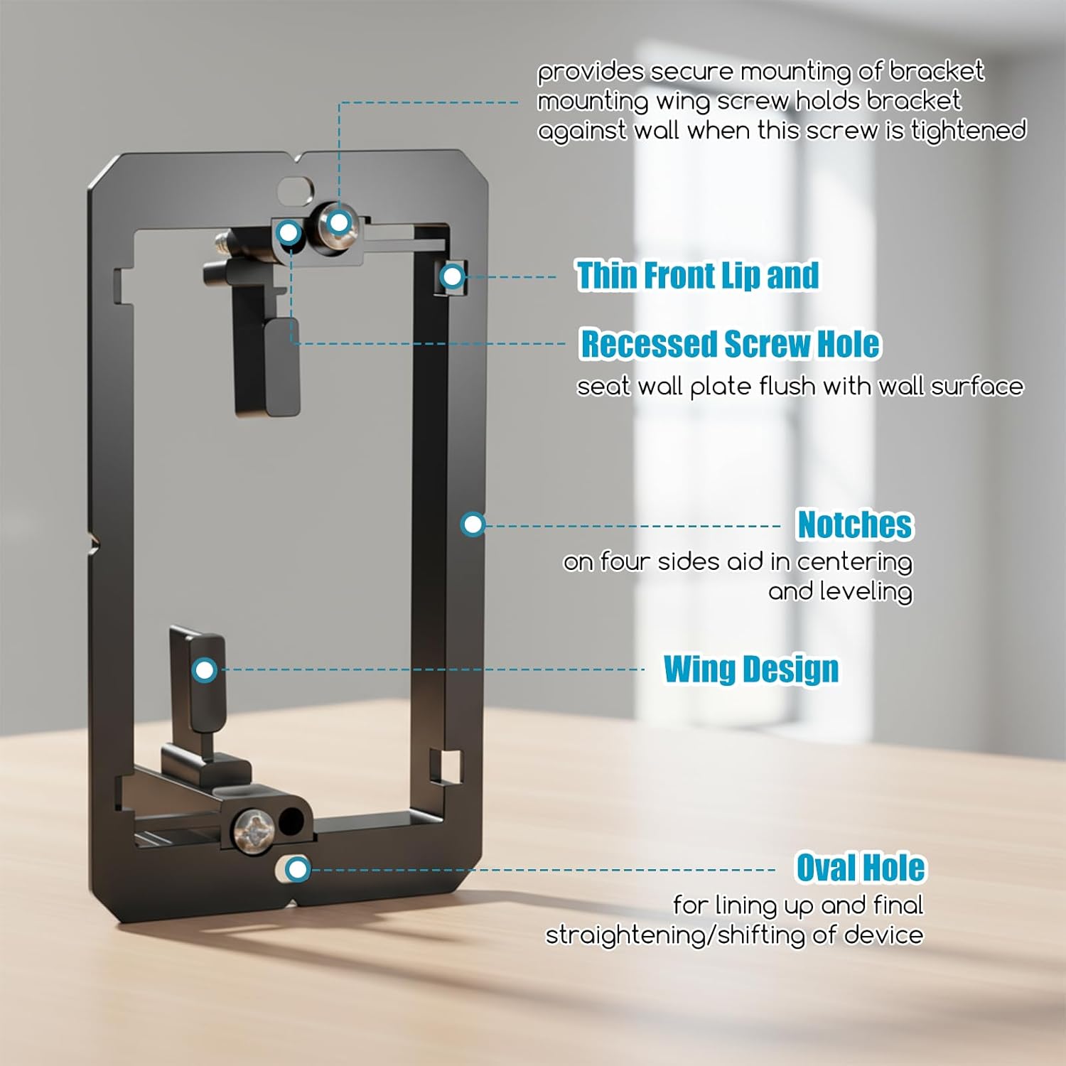 28 PCS 1 Gang Low Voltage Mounting Bracket, Outlet Hider Bracket, Recessed Cord Management for Single Gang Wall Plate, Telephone Wires, Network Cables, HDMI, Coaxial, Speaker Cables