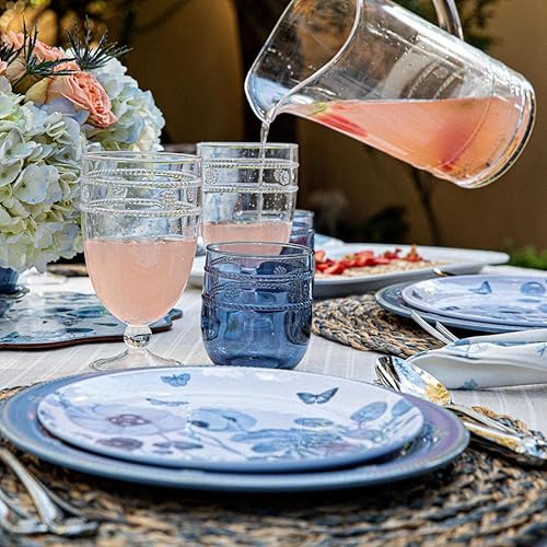 Miniatura 9 de Juliska Isabella - Vaso de acrílico, vidrio acrílico, cristal transparente, vaso en relieve