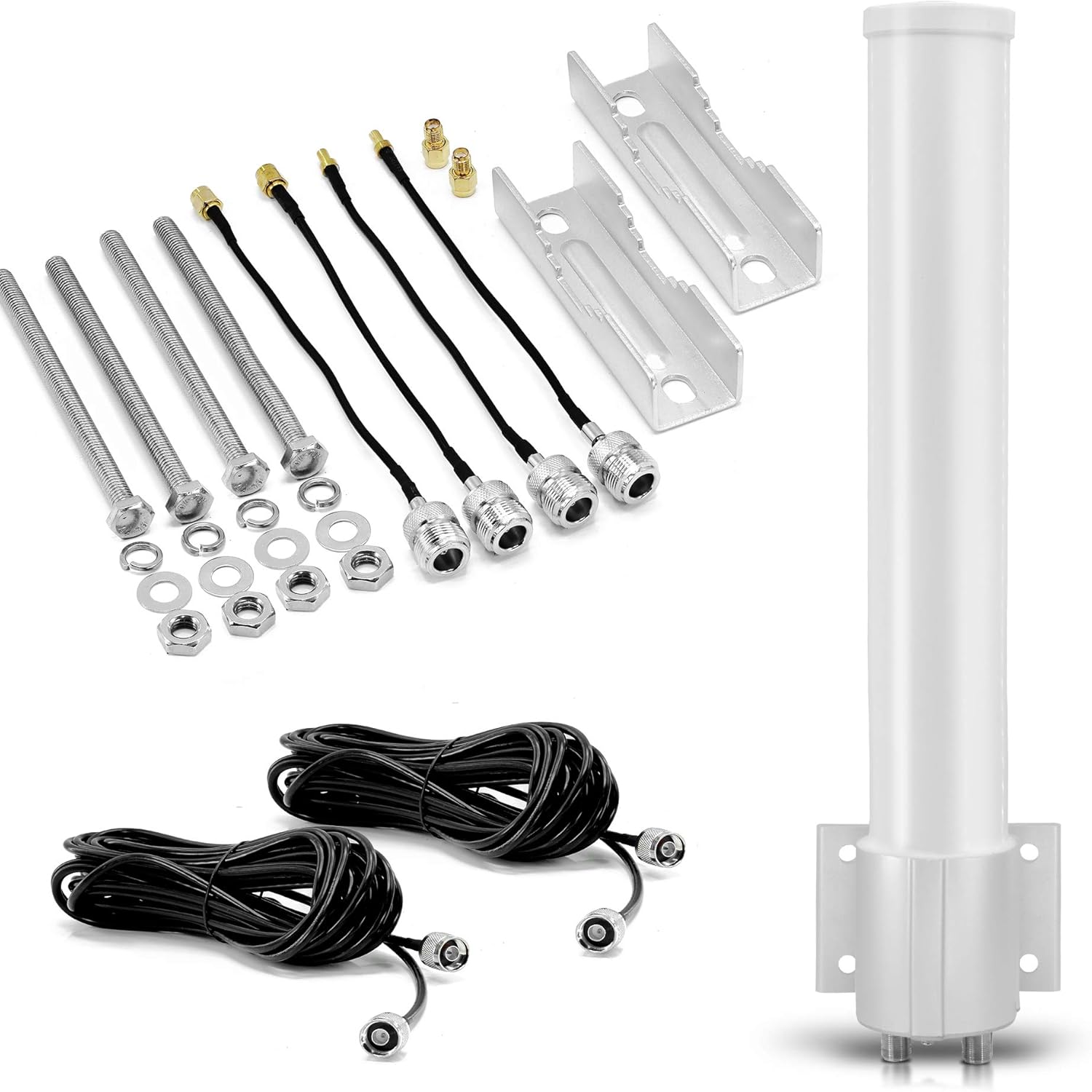 Omnidirectional 4G LTE MIMO Antenna, Wide Band Pole Wall Mount Signal Booster for