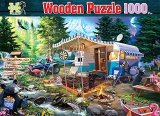 بازل 1000 قطعه خشب عالى الجودة مخم فى الغرب من اسود هورس بازل W137