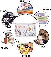 Vista 5 de Cesta de almacenamiento de osos, cesta grande de lona plegable con revestimiento de polietileno impermeable, para niños y niñas, baño, dormitorio
