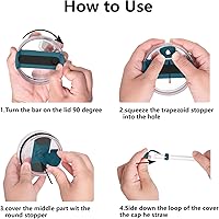 Vista 36 de Silicone Spill Stopper Set Compatible with Stanley Cup 2.0 30oz & 40oz with Straw Cover, Set of 4