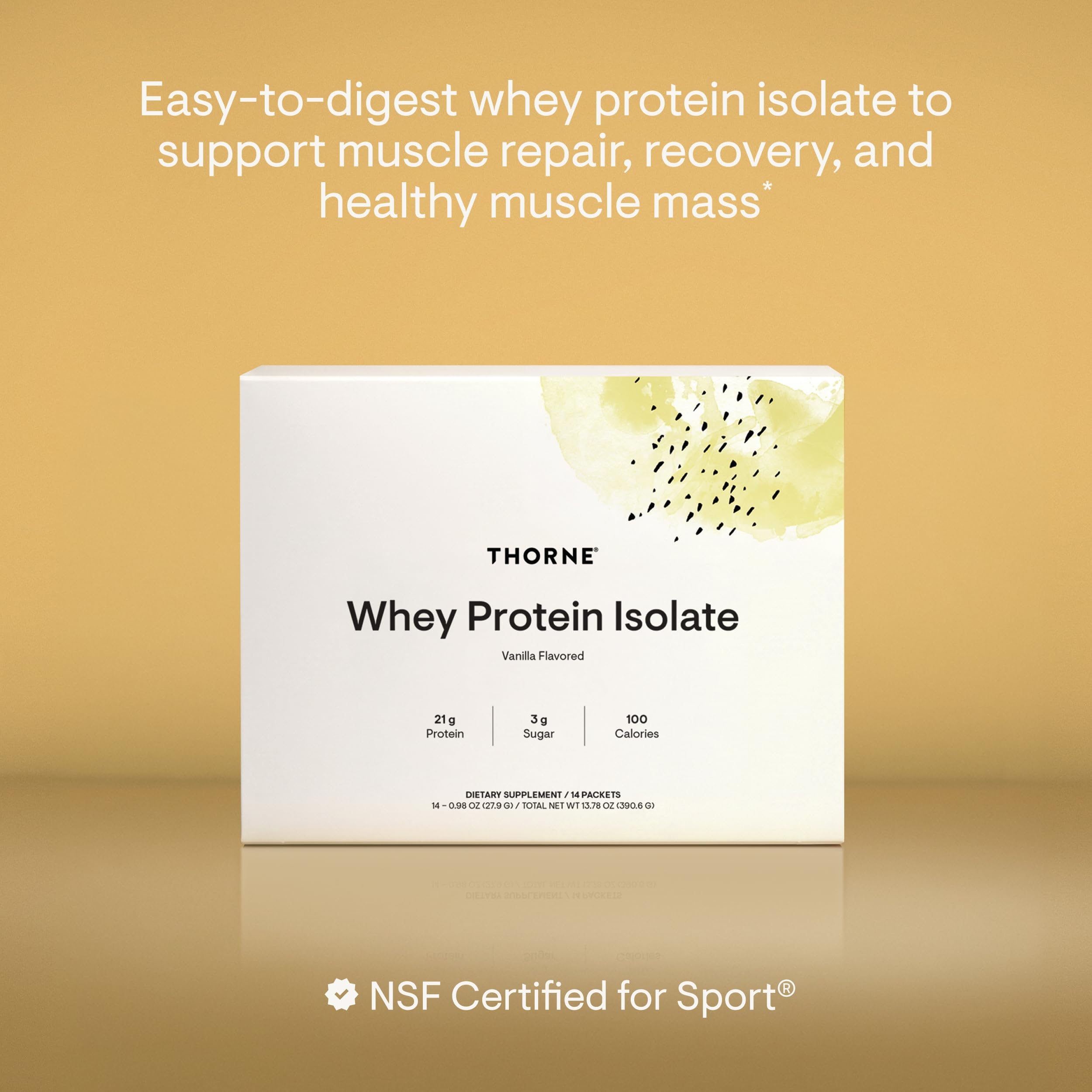 THORNE Whey Protein Isolate, Balanced Amino Acids Profile, 14 Packets — Amazon image 2
