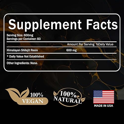 Miniatura 2 de Suplemento energético orgánico de Shilajit para hombres Resina Shilajit pura evoca la vitalidad primordial para tu esposo - 80% de ácido fúlvico