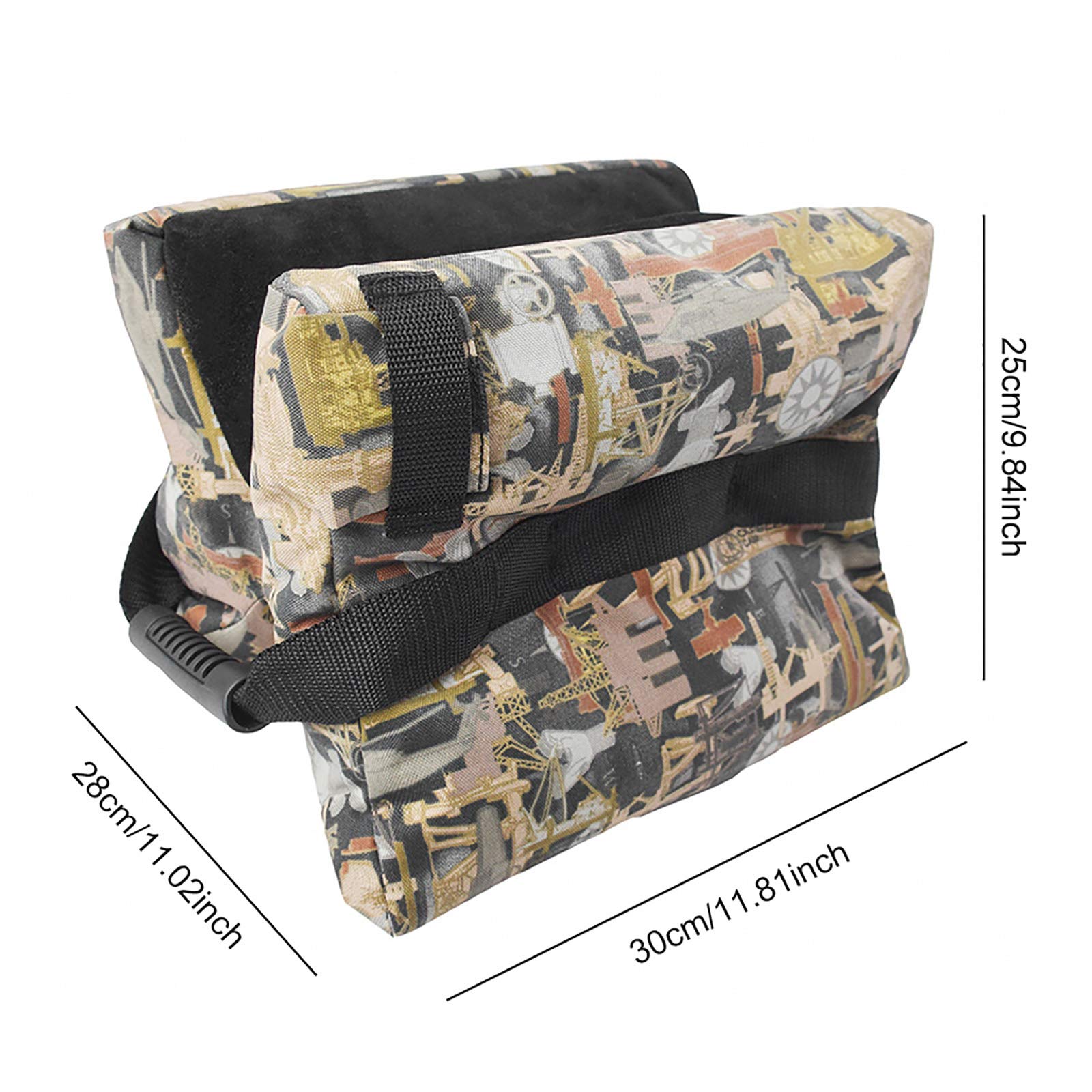 Unfilled Shooting Rest Bag with Portable Handle, Bench Rest Support Sandbag Stand Holders for Outdoor Target Shooting Sports