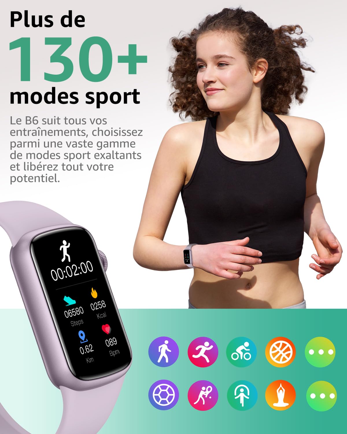 Montre Connectée Femme Homme, 1,47'' Smartwatch avec 137+ Modes Sportifs, Fitness Tracker avec Cardiofréquencemètre, Sommeil, Podomètre, IP68, Montre Intelligente pour Android iOS