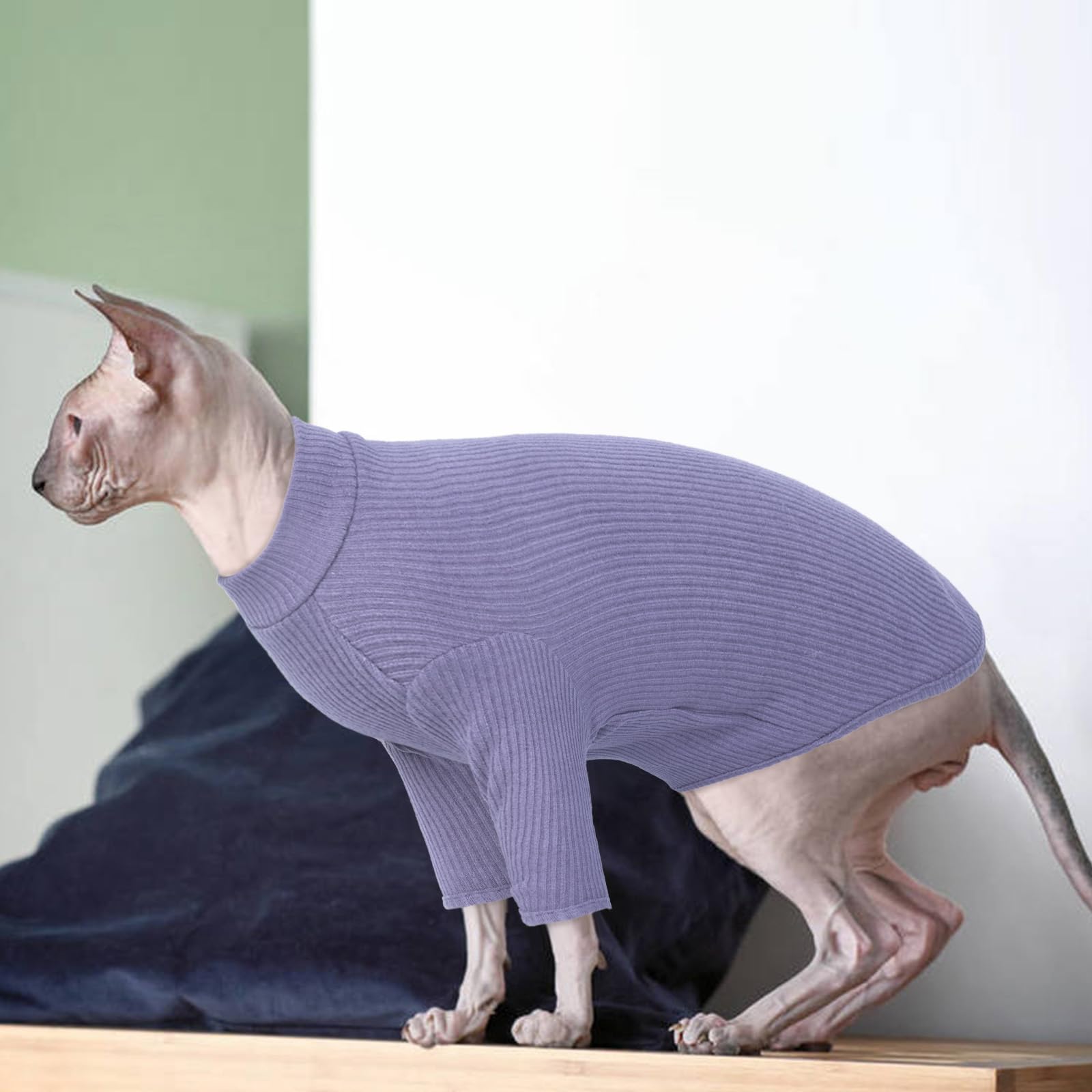 PUMYPOREITY T-Shirt for Cats, Lightweight Cat Sweater Kitten Jumper(Green, S) — view 6