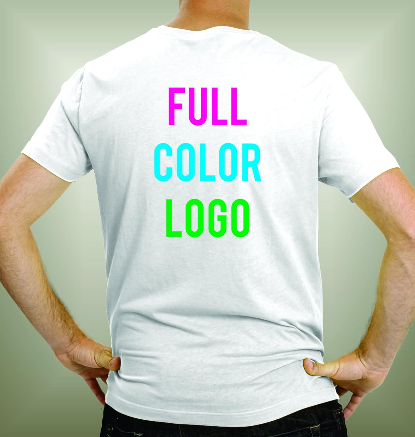 Amazon Com 50 Custom Printed T Shirt Full Color Logo Design Mix And Match S Xl M