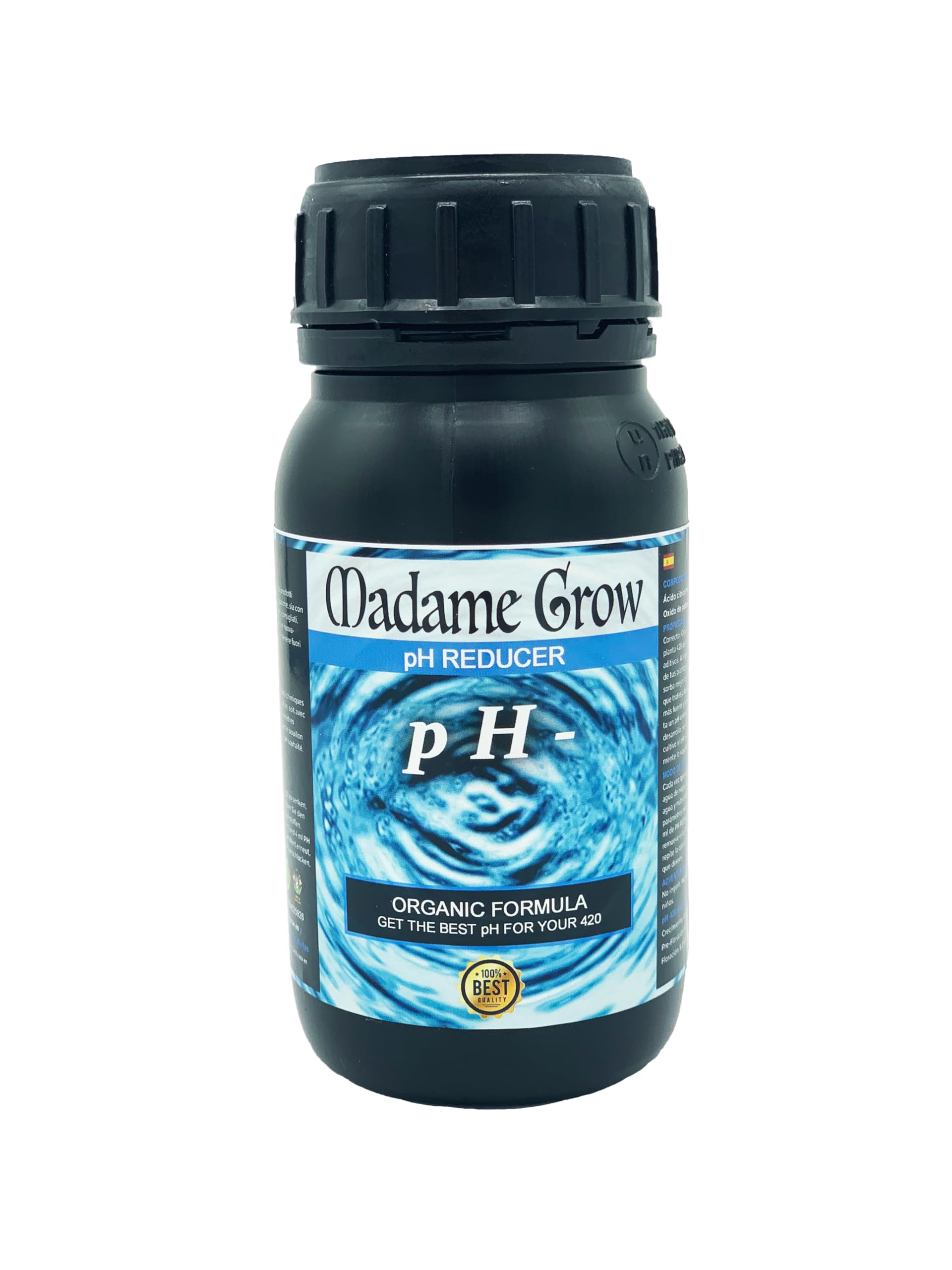 – MADAME GROW - PH less liquid - Organic PH lowering - Bring the pH of your plants' irrigation to the right values for a good harvest - (250ml)