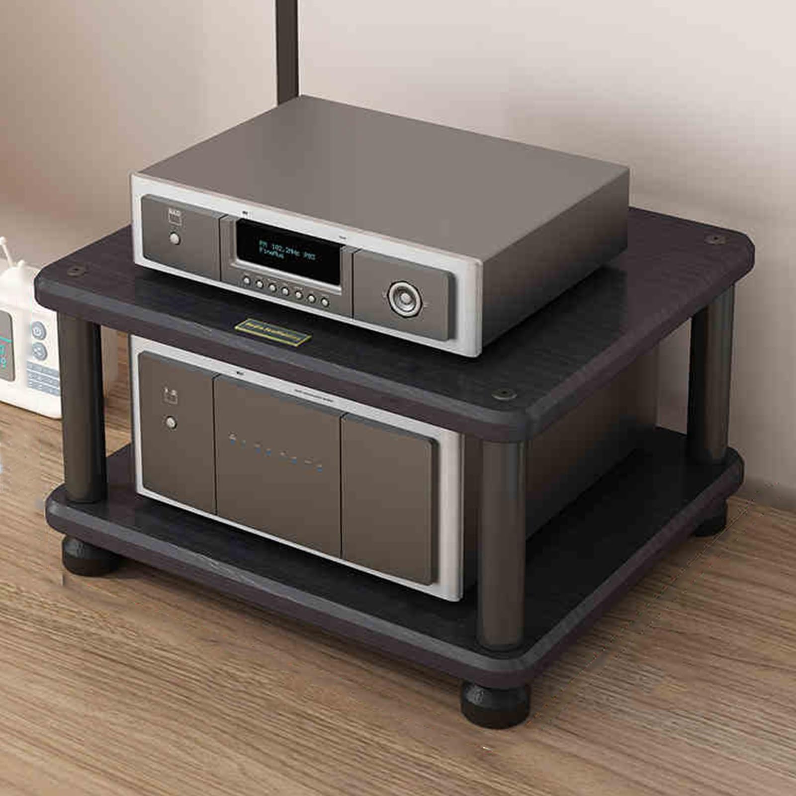 Armoire de système de rack noir pour éliminer le désordre audio de salon