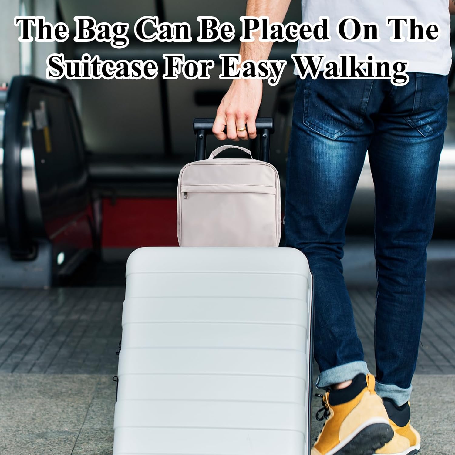 Travel Bag, Travel Carrying Bag Compatible with Airsense 10, Airsense 11, ResMed Air Mini, Dreamstation Machine and Accessories Storage Organizer Case (Bag Only) (Gray)