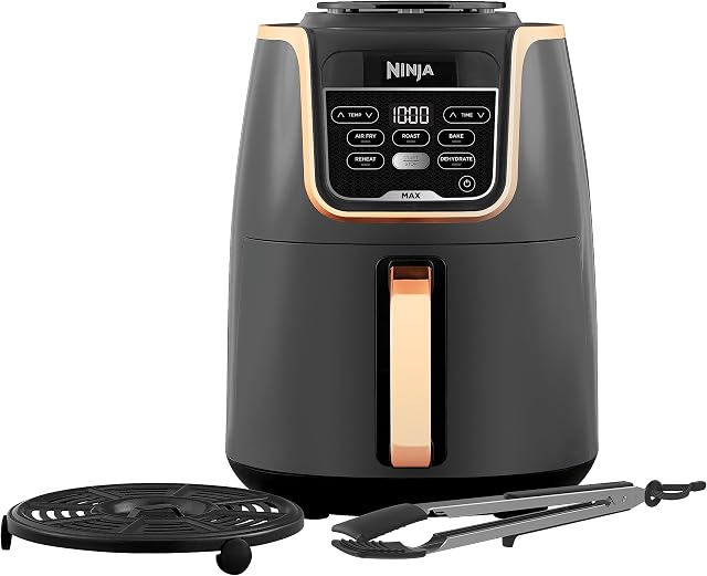 Ninja Air Fryer Max Frytkownica Beztłuszczowa, Czarny/Miedziany, 5,2L