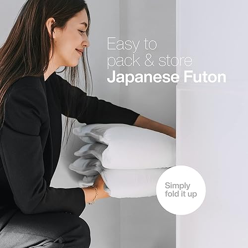 Miniatura 3 de Luxton Home Colchón plegable de futón japonés Shiki para dormir y viajar, tamaño individual
