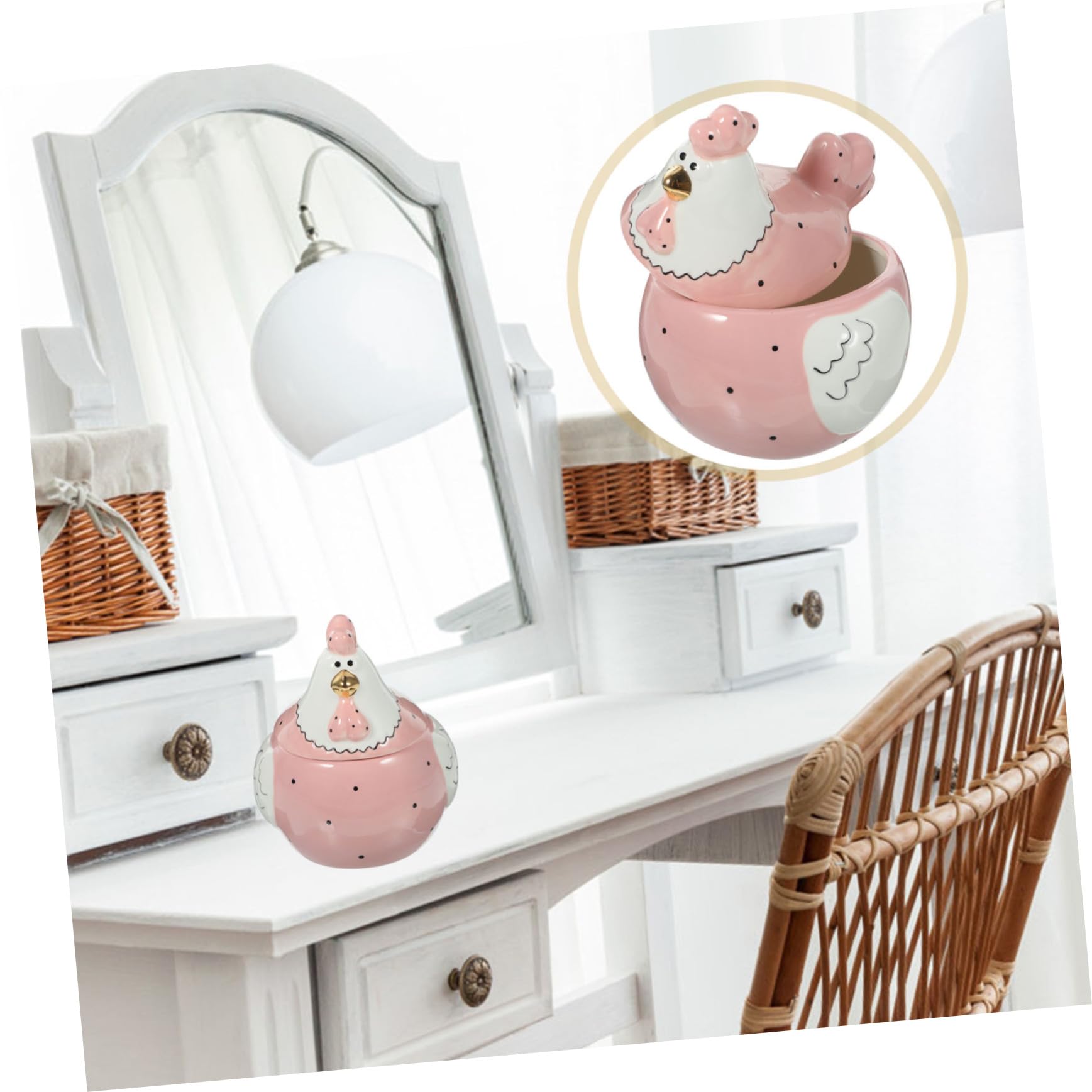Generico Scatola Gallina Barattolo Di Stoccaggio Barattolo Di Caramelle Retrò Lattine Decorative Novità Collana Animale Di Biscotti Piccolo Di Biscotti Accessori