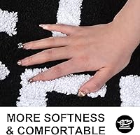 Vista 3 de Zeeinx Alfombra de baño con texto en inglés "Get Naked", bonita alfombra de baño de microfibra antideslizante, divertida decoración de baño, lavable