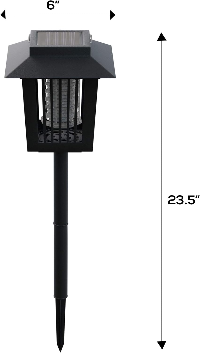 Pure Garden Solar Power Uv Led Light – Black