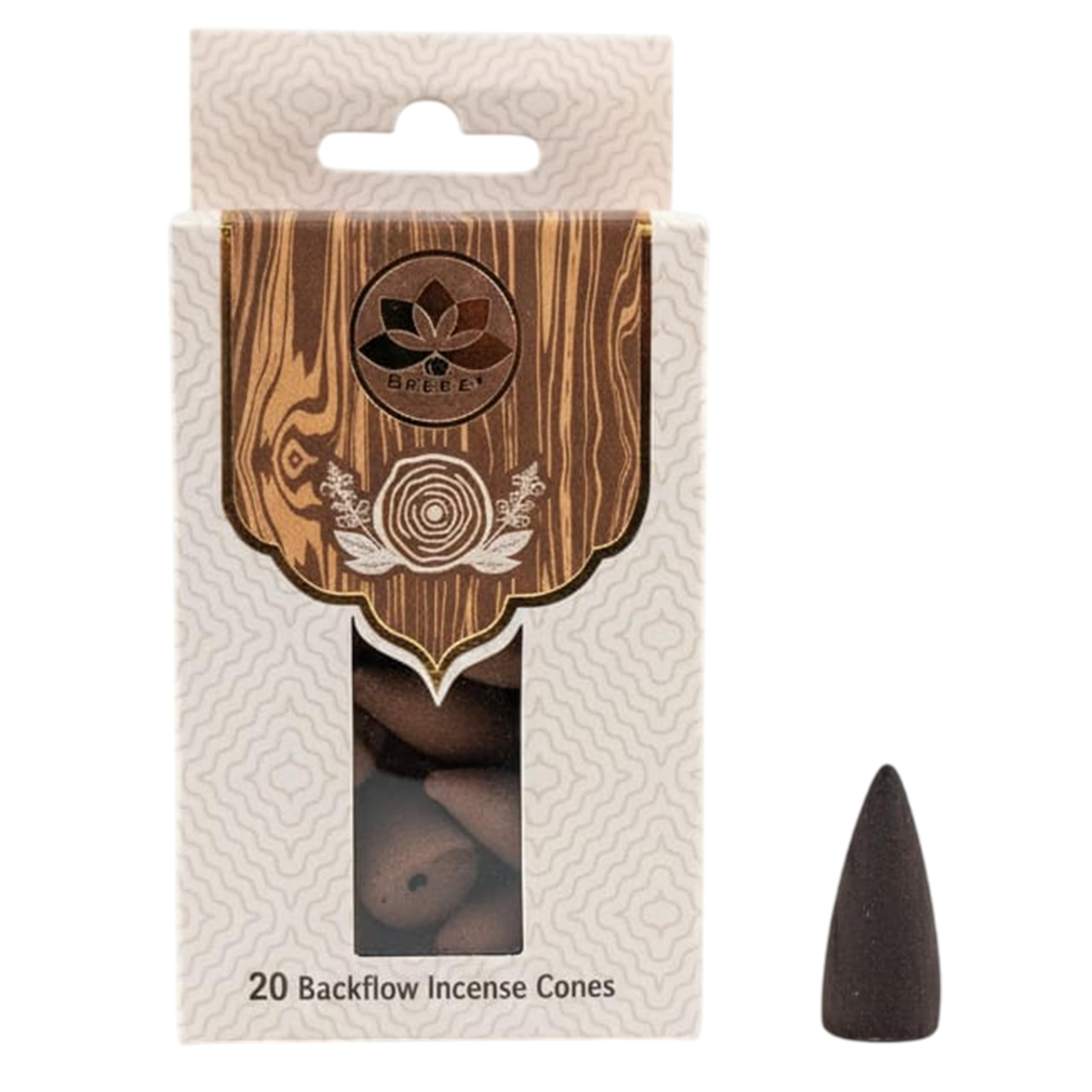 STL Breezy Backflow Incense Cones, Long Burning Scented Aromatherapy Cone for Meditation, Yoga & Home Fragrance, Compatible with Backflow Burners (Sandalwood)