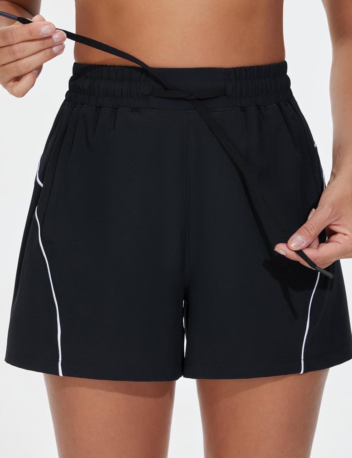 THE GYM PEOPLE Women's High Waist Running Shorts with Pockets Loose Fit Lightweight Workout Yoga Athletic Tracks - Image 5