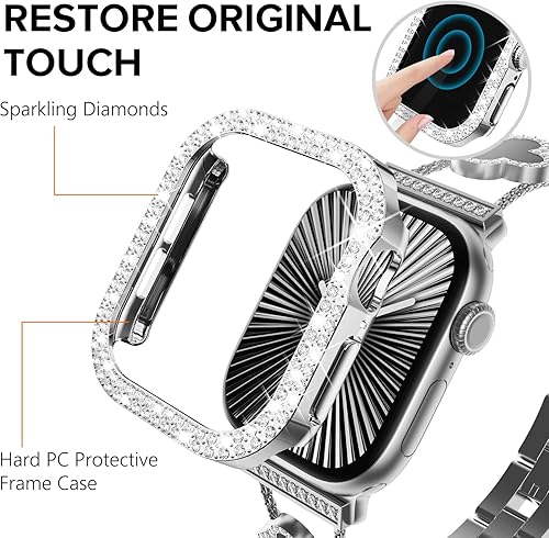 Miniatura 133 de KADES - Funda protectora brillante compatible con Apple Watch Series SE, SE 2022, 6, 5 y 4 de 44 mm, con protector de pantalla incorporado