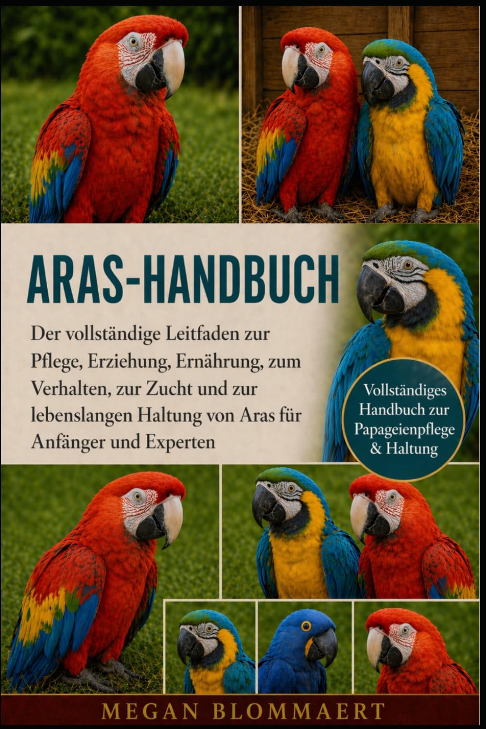 ARAS-HANDBUCH: Der vollständige Leitfaden zur Pflege, Erziehung, Ernährung, zum Verhalten, zur Zucht und zur lebenslangen Haltung von Aras für Anfänger und Experten