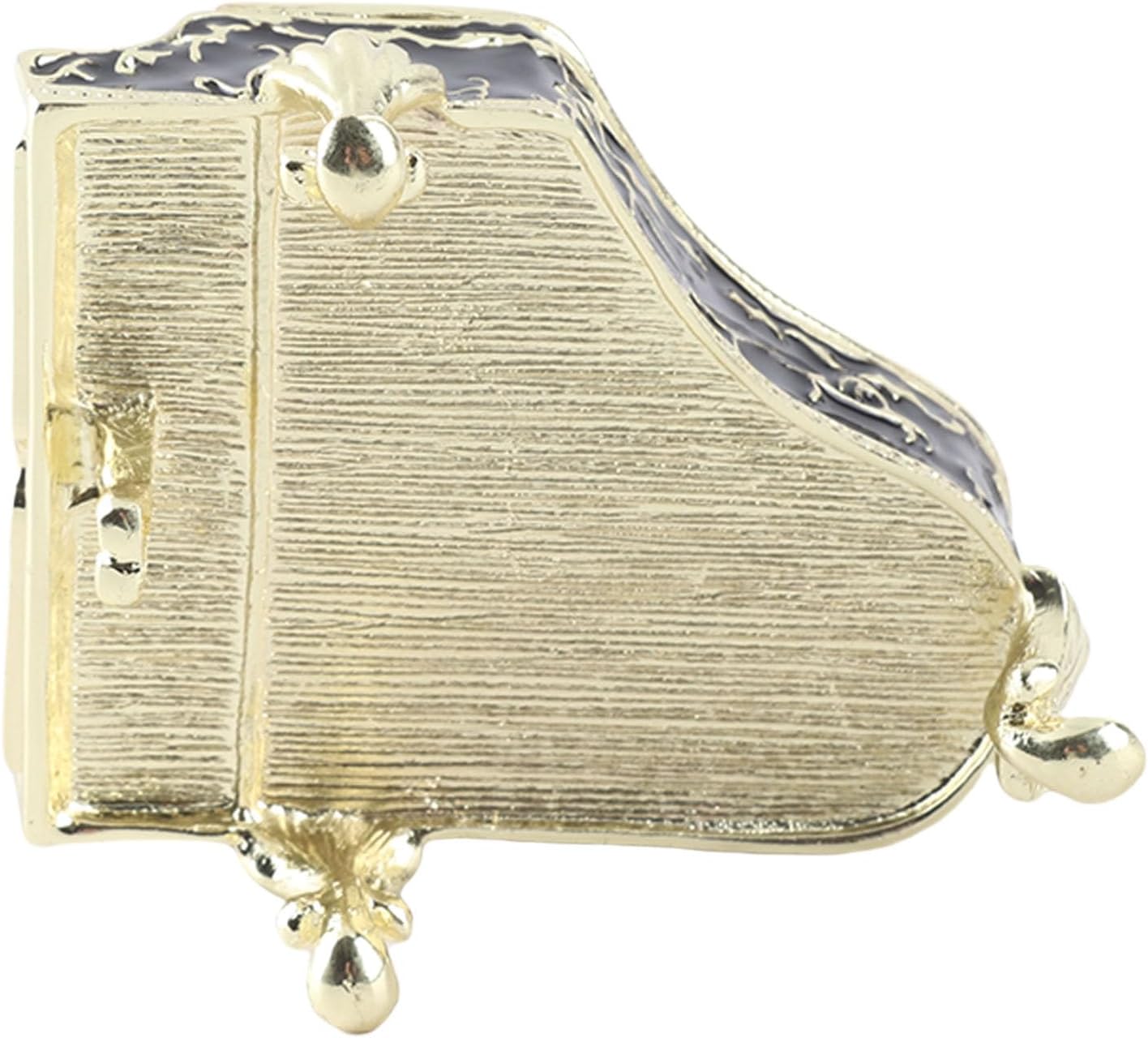 TOPINCN Jewelry Box Organizer, Enamel Piano Shaped Rhinestone Trinket Box 6.6 x 5.5 x 6cm Small Jewelry Storage Case for Ring Earring Necklace, Home Decor Ornament