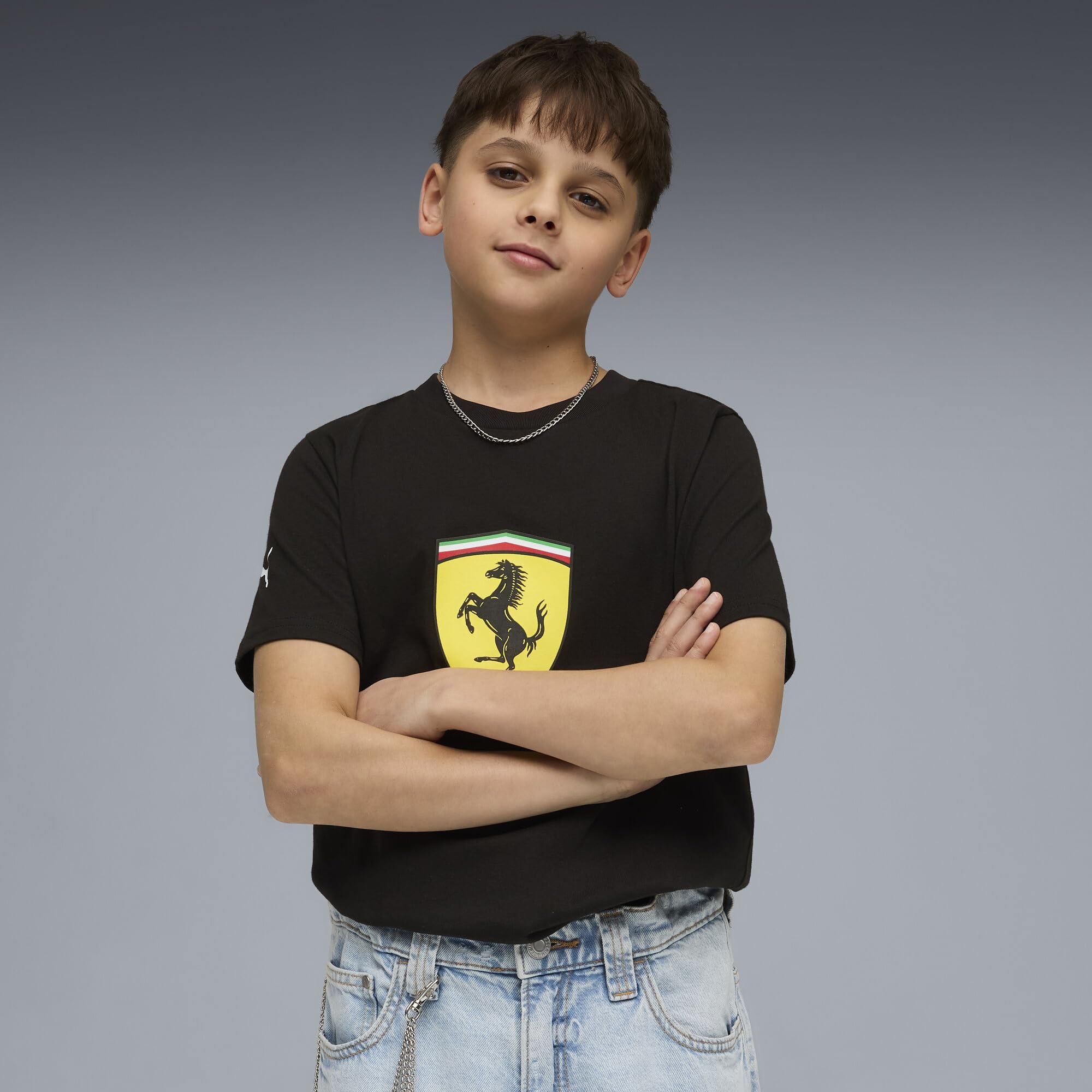 PUMA T-Shirt Scuderia Ferrari con Stemma colorato per Ragazzi