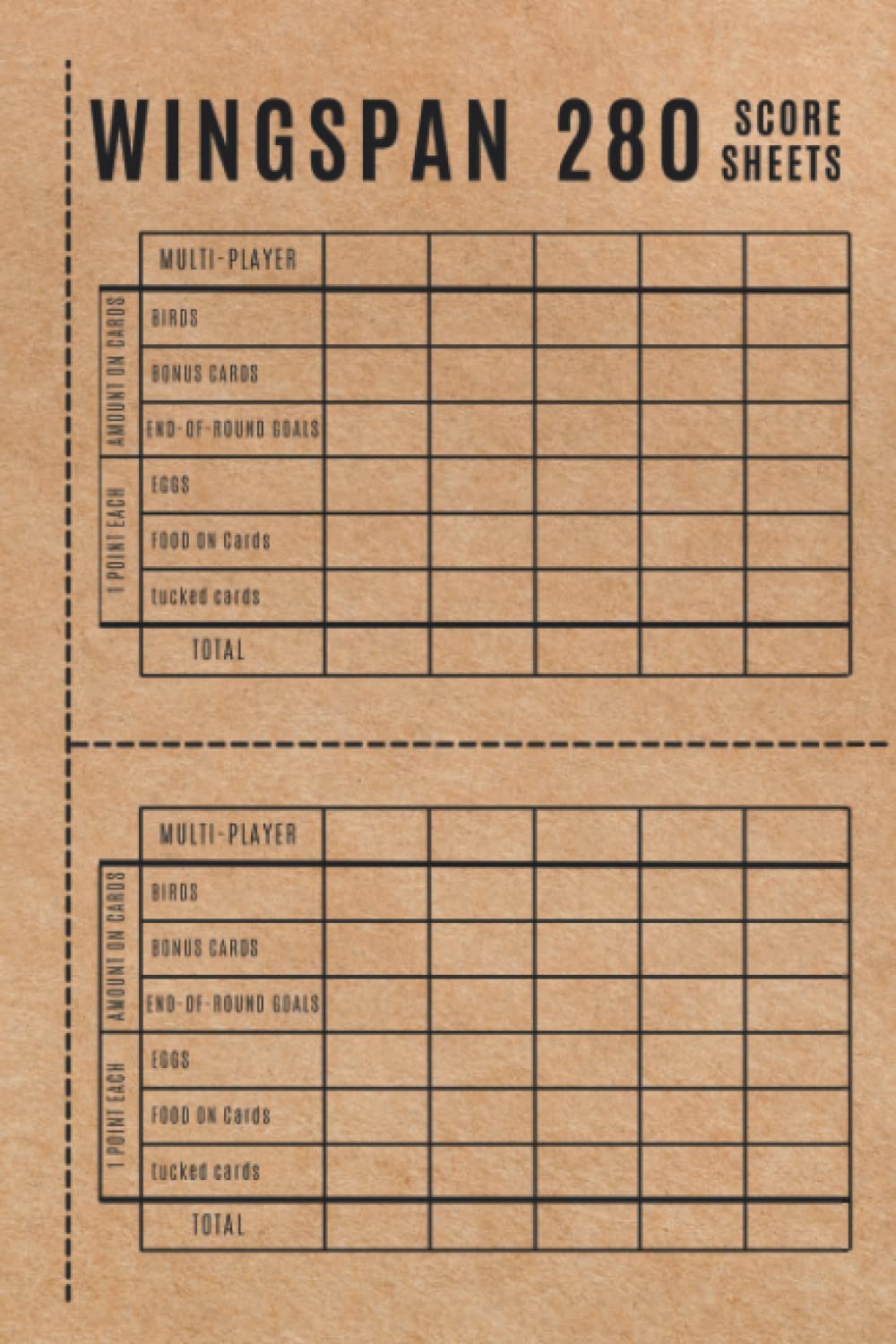 Wingspan Score Sheets 280 Game Pads for Wingspan Board Game Wingspan