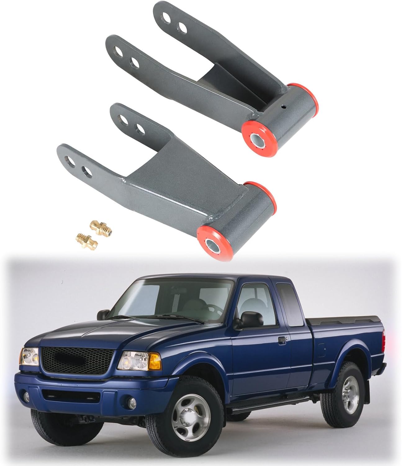 1-2 Inch Adjustable Rear Lift Shackles Replacement for 1998-2010 Silverado/Sierra C/K 1500