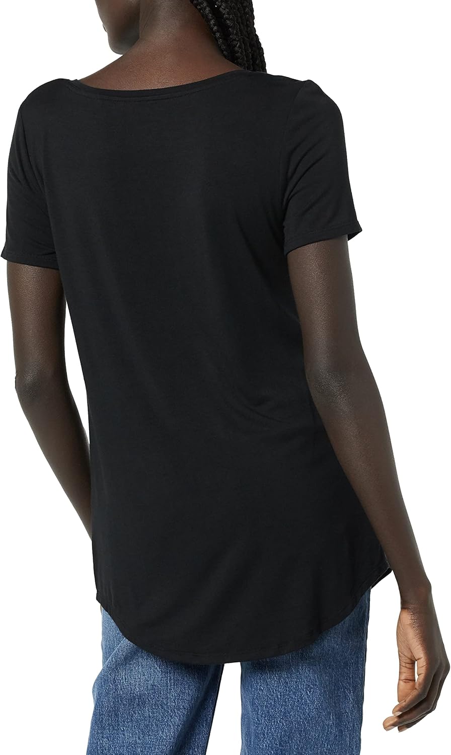 Amazon Essentials Women's Short-Sleeve Scoopneck Tunic, Pack of 2 - Image 3