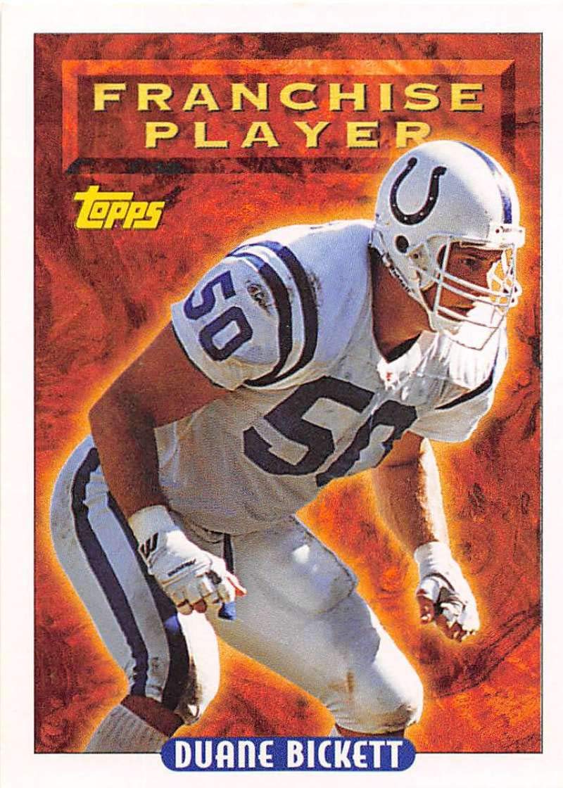 Topps1993 Topps Football #83 Duane Bickett Indianapolis Colts FP Official NFL Trading Card From The Topps Company