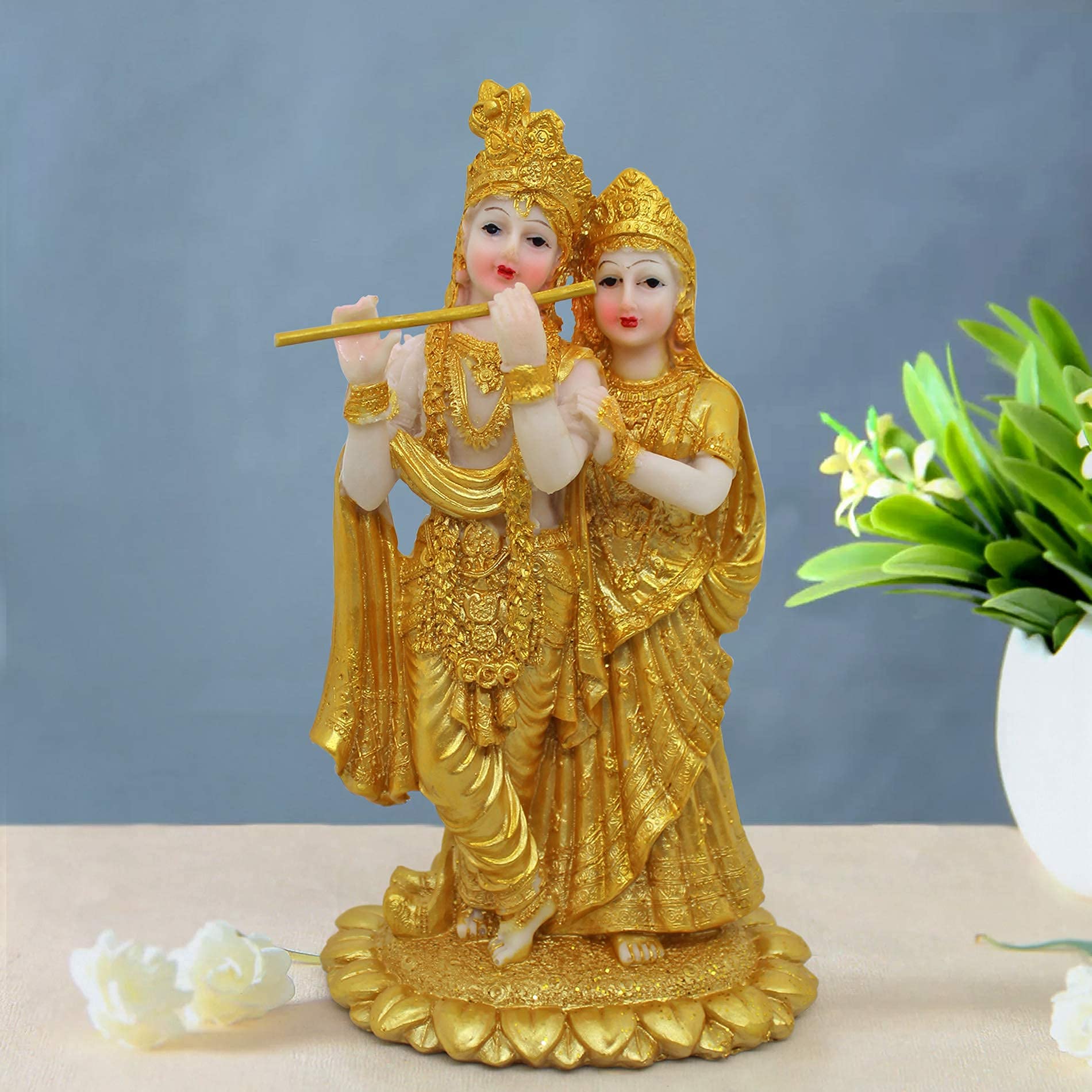 Buy TIED RIBBONS Radha Krishna Statue God Hindu Idol Indian Goddess