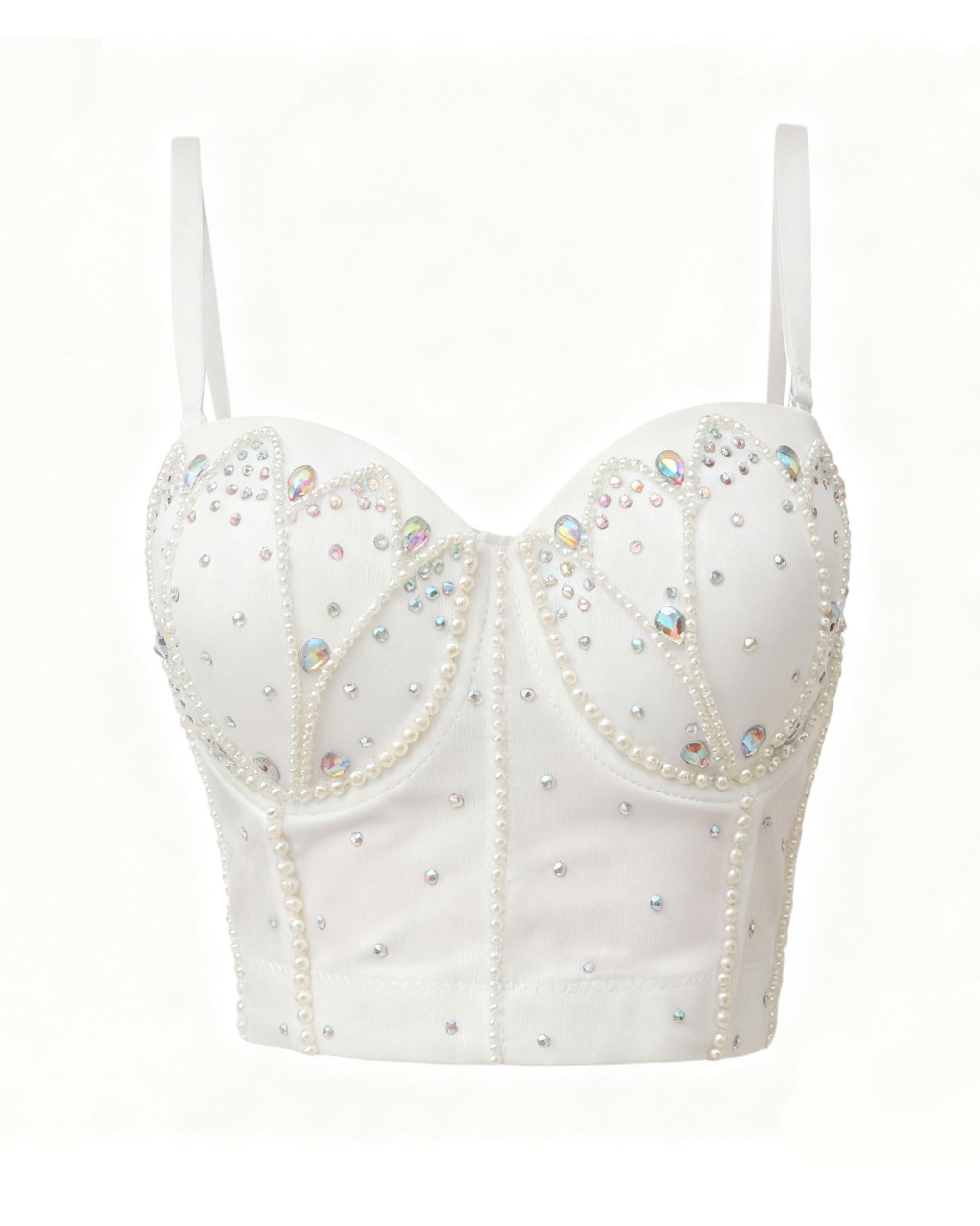 ROYAL SMEELA Top Corsé Corto Blanco para Mujeres Bustier Corse Tirantes Mujer Corsés y Bustiers Adulto