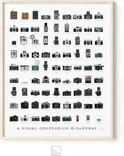 Miniatura 5 de Pop Chart  Compendio visual de cámaras  Póster artístico de 16 x 20 pulgadas  Decoración de cámara para sala de estar y oficina  Historia ilustrada